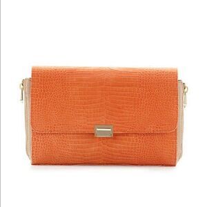 POUR LA VICTOIRE  MORANDI TEXTURE LEATHER CLUTCH